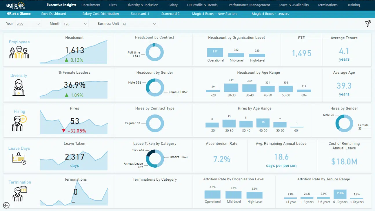screenshot of Agile HR Analytics